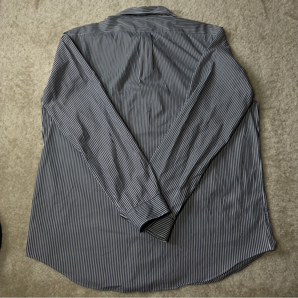 Polo by Ralph Lauren Blue and White Pinstripe Button-Down Shirt - Picture 2 of 13